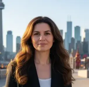 Photo of happy client Jenna l. after successful marital infidelity investigation by Toronto Trace.